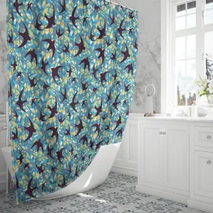 Seamless Pattern With Fairy Sea Cats Shower Curtain