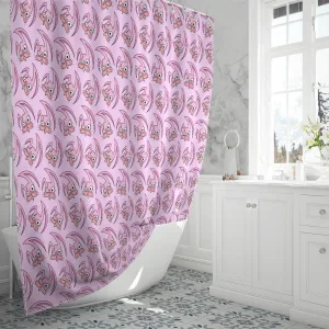 Hand Drawn Cute Koala And Moon Pattern Shower Curtain