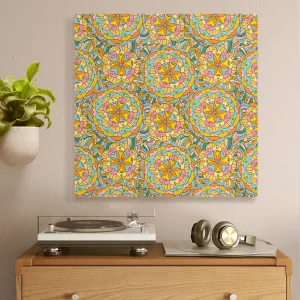 Beautiful Hand Drawn Style Square Canvas