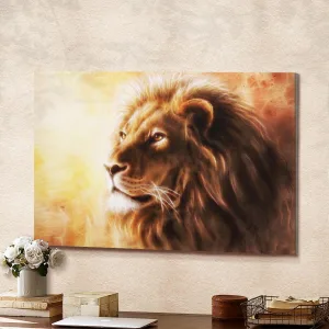 Beautiful Airbrush Painting Lion Head Majesticaly Canvas Wall Art Home Decor