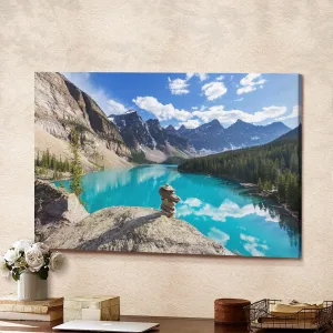 Beautiful Moraine Lake Banff National Park Canvas Wall Art Home Decor