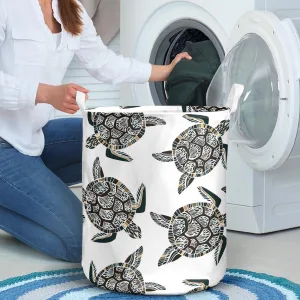 Seamless Pattern Sea Turtles Laundry Basket