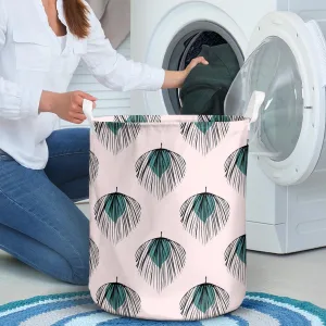 Tropical Seamless Pattern Leaves Beautiful Isolated Laundry Basket