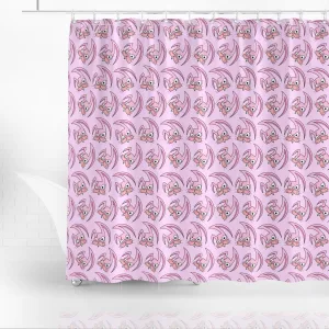 Angry Easter Bunny Seamless Pattern Shower Curtain