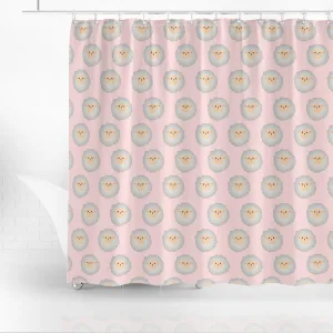 Pattern With Cute Sheep. Warm And Delicate Light Shades Shower Curtain