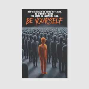 Be Yourself Don't Be Afraid Of Being Different Canvas Wall Art