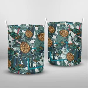 Tropical Palm Leaves Jungle Leaf Turtles Laundry Basket