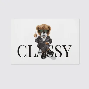 Bear Doll Suit Sitting On Classy Wall Art Canvas