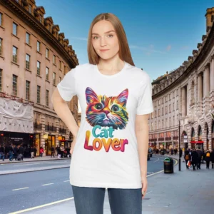 Colorful Cat Lover Graphic T-Shirt