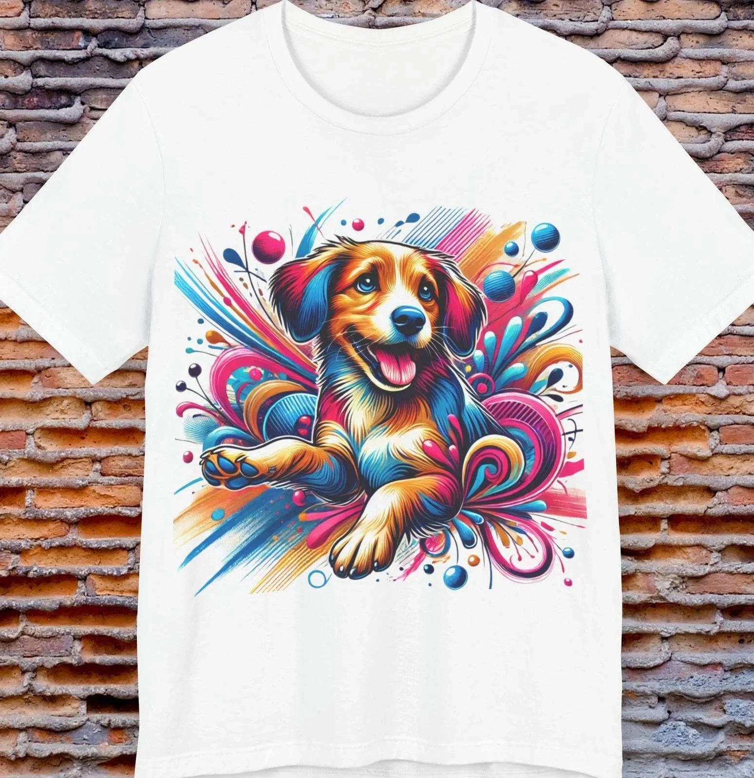 Colorful Puppy Art T-Shirt