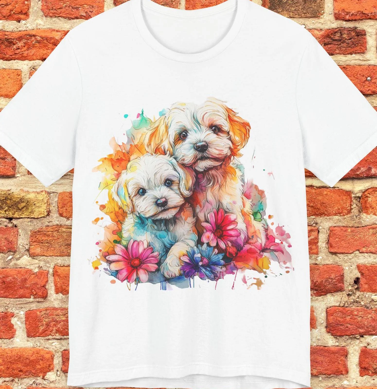 Cute Puppy Watercolor T-Shirt
