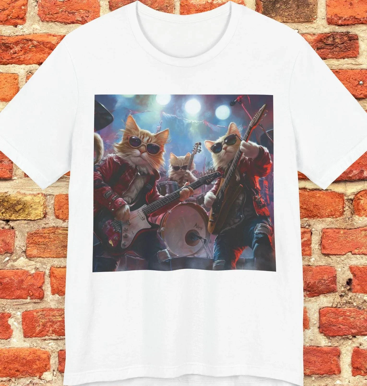 Rock Band Cats T-Shirt